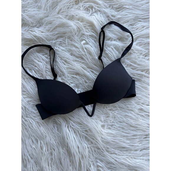 Skims Ultimate Deep Plunge Push Up Bra Onyx Size 30A - Picture 3 of 7